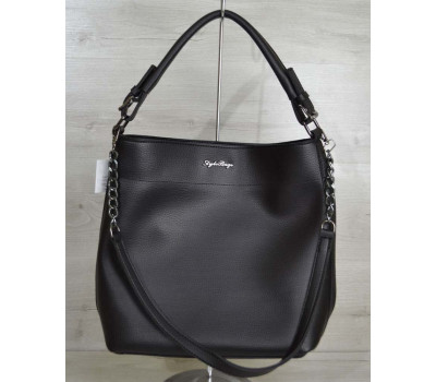 Сумка-ланцюжок чорного кольору (нікель) WeLassie