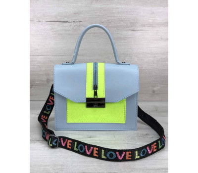 Жіноча сумка Daisy блакитна з жовтим WeLassie