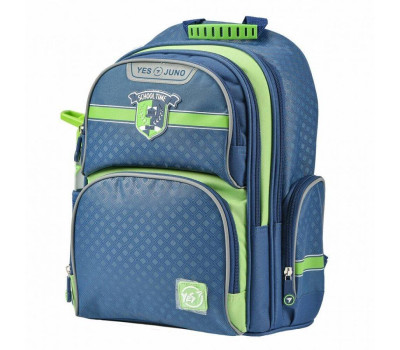 Шкільний рюкзак YES S-30 Juno School time синій / зелений 558011