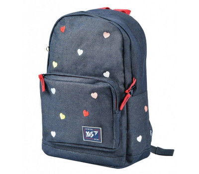 Рюкзак шкільний YES T-67 Hearts, синій 558279