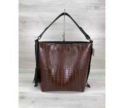 Жіноча сумка «Шеррі» коричнева WeLassie