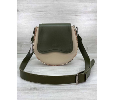 Сумка «Megan» оливковий з бежевим WeLassie