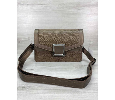 Жіноча сумка клатч «Арні» кавова WeLassie