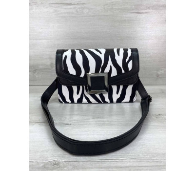 Жіноча сумка клатч «Арні» зебра WeLassie