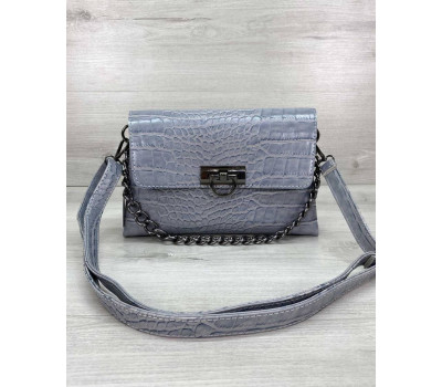 Жіноча сумка клатч «Келлі» сероголубая WeLassie