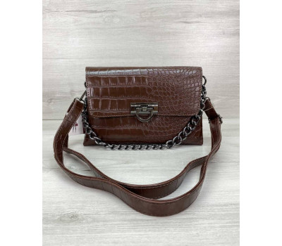 Жіноча сумка клатч «Келлі» коричнева WeLassie
