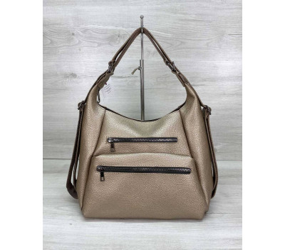 Жіночий сумка рюкзак «Голді» золотий WeLassie