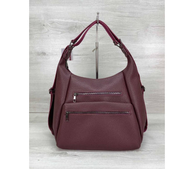 Жіночий сумка рюкзак «Голді» бордовий WeLassie