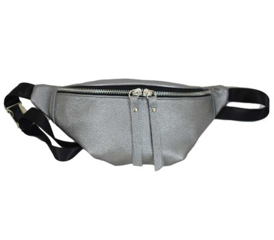 595 поясна сумка шкіряна срібло Lucherino