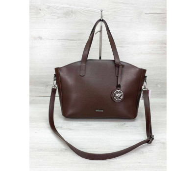 Жіноча сумка «Сью» шоколадного кольору WeLassie