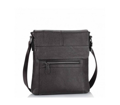 Кожаная мужская сумка через плечо коричневая Tiding Bag M38-9117-2B