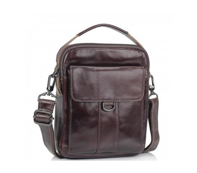 Коричнева сумка месенджер через плече Tiding Bag N2-8013DB