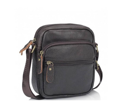 Чоловіча шкіряна сумка-месенджер через плече Tiding Bag N2-1009DB