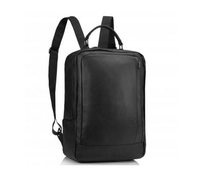 Чоловічий шкіряний чорний рюкзак для ноутбука Tiding Bag A25F-8834A