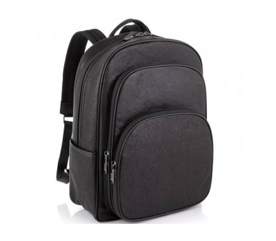 Шкіряний чорний чоловічий рюкзак Tiding Bag NM11-166A