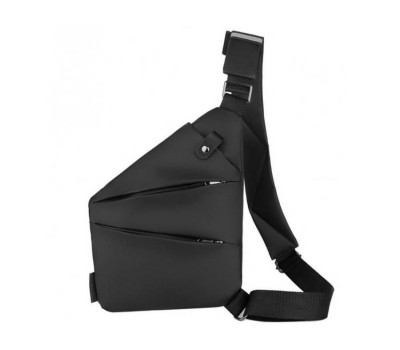 Мужской тканевый слинг через плечо черный Tiding Bag S1-001A