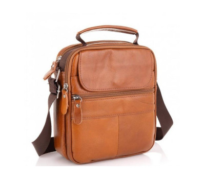 Коричневая мужская сумка через плечо Tiding Bag NM20-2611C