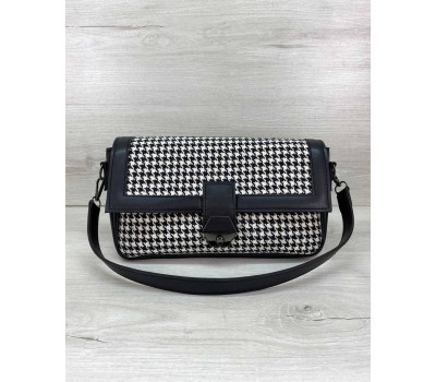 Жіноча сумка «Наомі» чорно-біла WeLassie