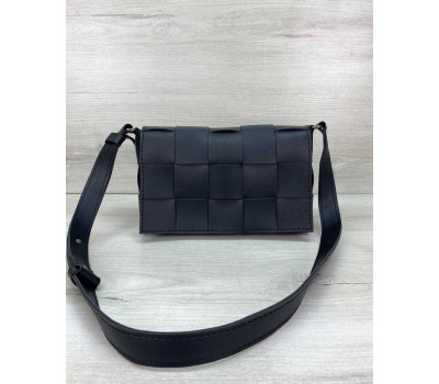 Жіноча сумка Bottega плетена чорна WeLassie